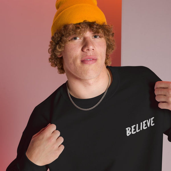 Believe Embroidered – Personalized with Heart - Victoriousvibes