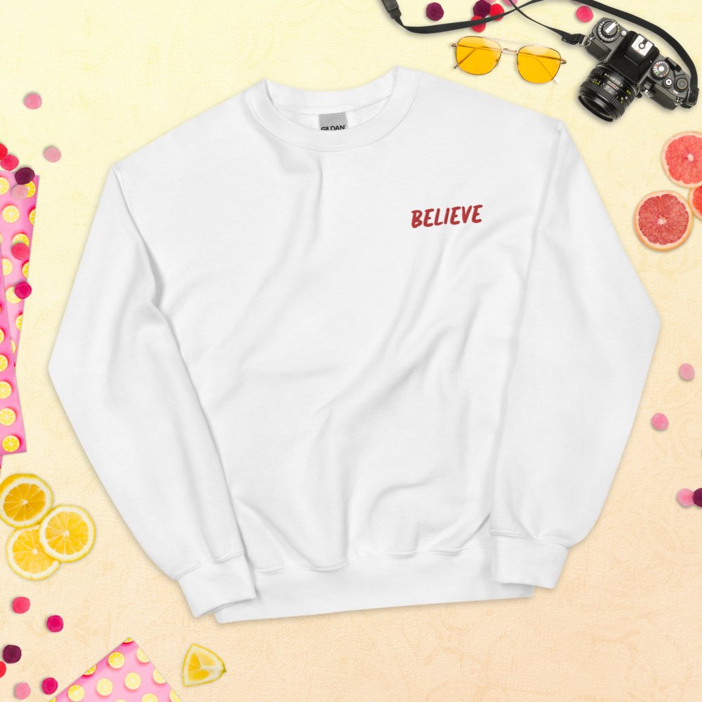 Believe Embroidered – Personalized with Heart - Victoriousvibes