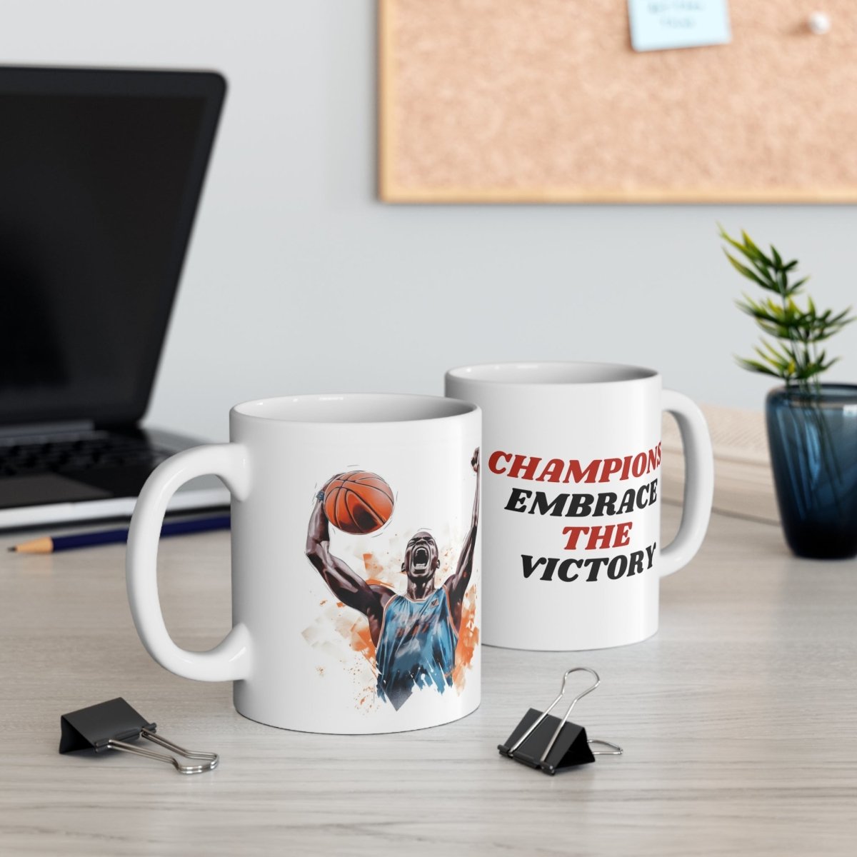 Champions Embrace the Victory Basketball Mug - Victoriousvibes