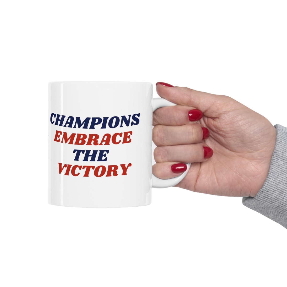 Champions Embrace the Victory Football Mug - Victoriousvibes