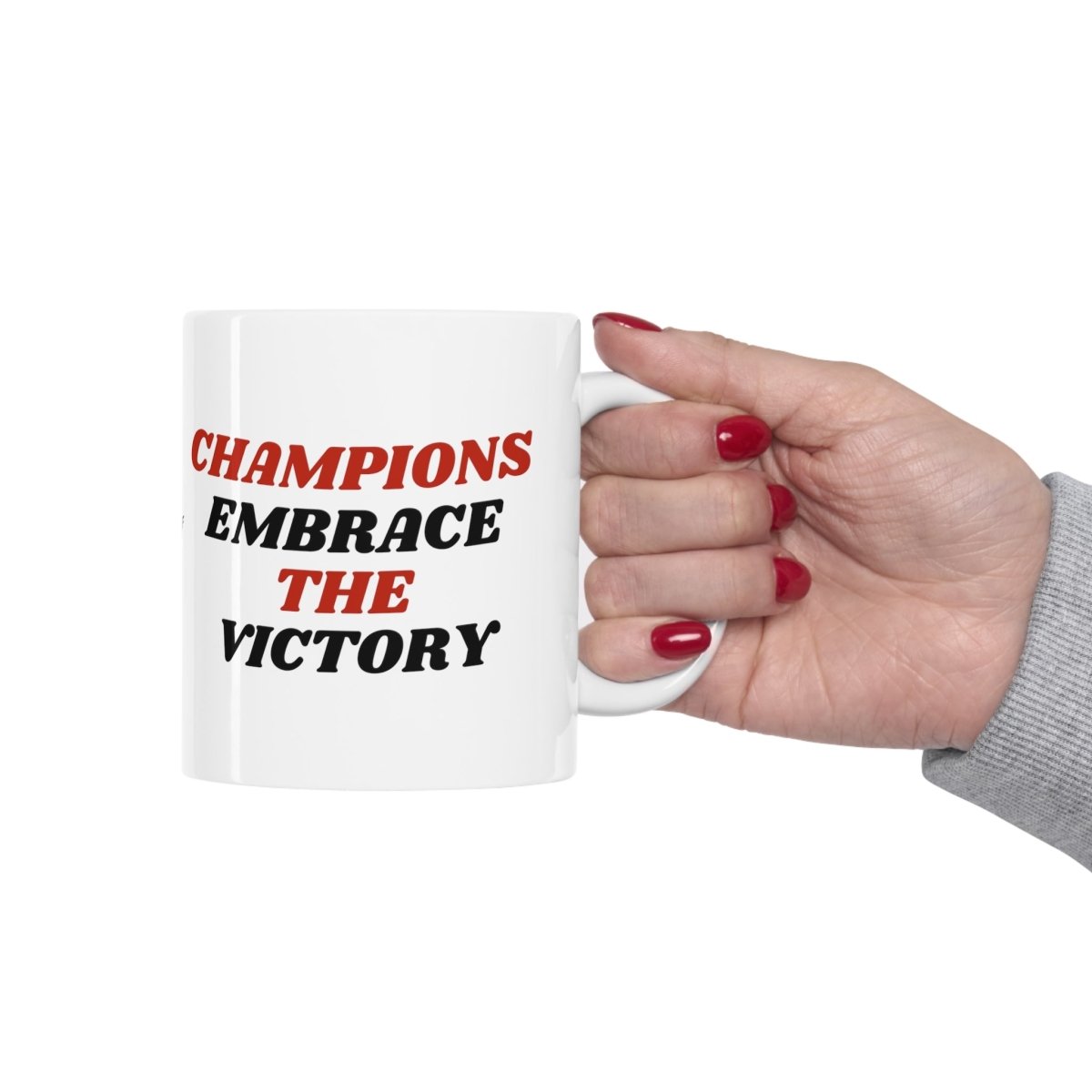 Champions Embrace the Victory Hockey Mug - Victoriousvibes