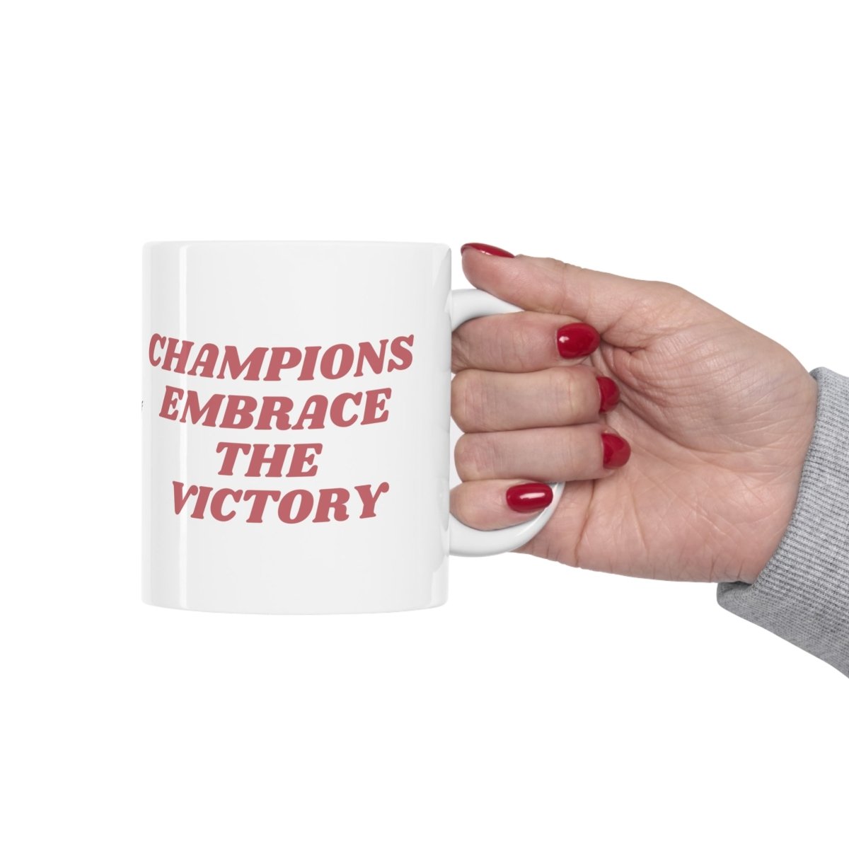 Champions Embrace the Victory Soccer/Football Mug - Victoriousvibes
